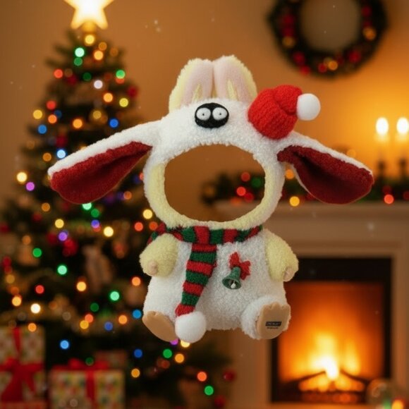 Labubu Christmas Sheep Outfit | Pop Mart 6–7” Doll Clothes Holiday Costume - Picture 3 of 3